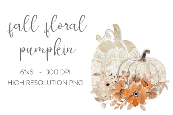 Elevate Your Autumn Projects with Fall Floral Pumpkin Clipart