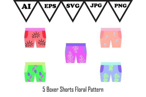 Floral Boxer Shorts Patterns: Design Files for Modern Creators