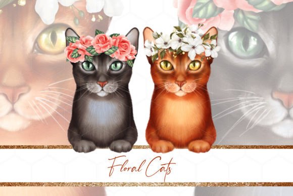 Floral Cats: A World of Artistic Charm for Your Creative Projects