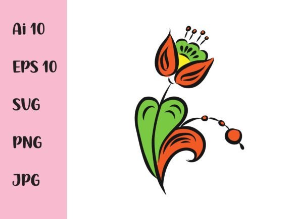 Floral Folk Ornament Vector Sketch: A Practical Design Resource