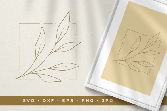 Floral Line Art Square Frame: A Flexible Design Resource for Modern Crafters