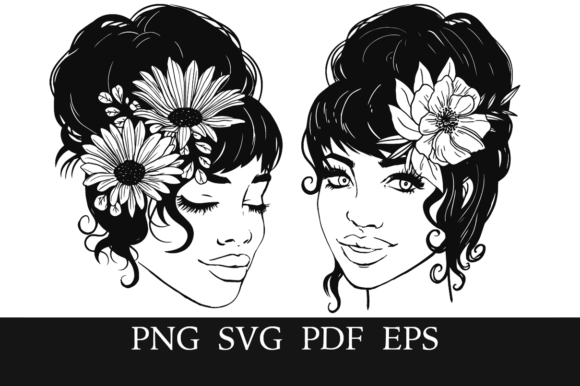 Floral Messy Bun Designs