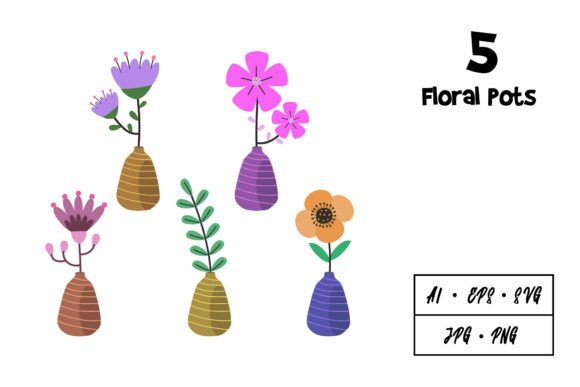 Floral Pots Vector Design: The Versatile Asset for Modern Creative Workflows