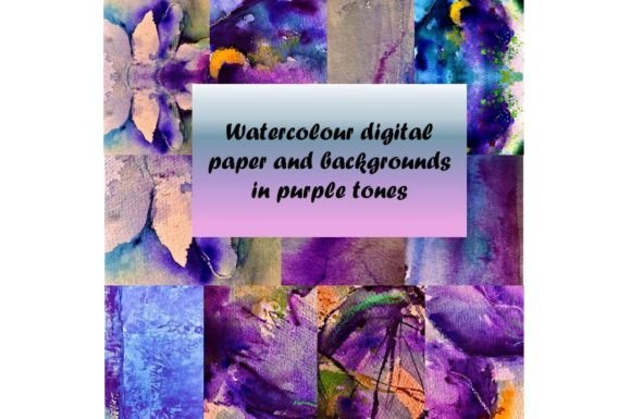 Floral Purple Watercolour Backgrounds: A Creative Asset