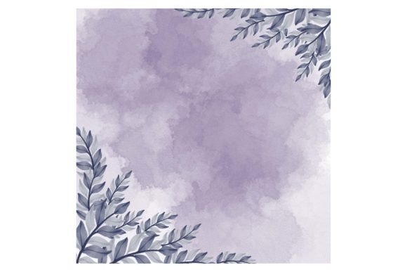 Purple Background with Floral Border: A Versatile Watercolor