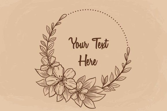 The Artful Allure of a Hand-Drawn Vintage Floral Frame