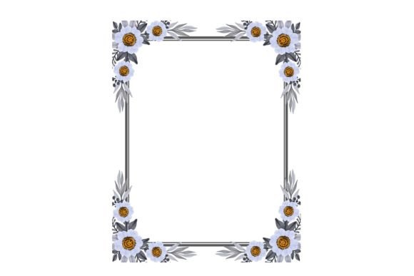 The Grey Floral Frame: A Versatile Watercolor Design for Creative Projects