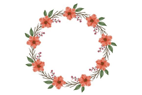 The Simple Orange Floral Wreath: A Versatile Illustrator's Secret