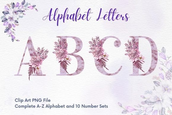 The Visual Charm of Floral Alphabet Sublimation Pink Marble