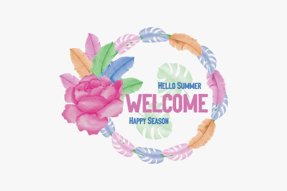 Understanding Welcome Summer Water Color Floral Frame: A Distinctive Visual Element